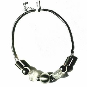 Sliver choker with sliver and clear large show prices